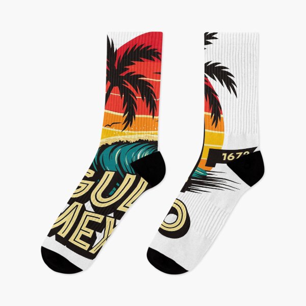 Item preview, Vintage Gulf of Mexico Sunset Wave Palm Trees Retro Beach designed and sold by designleon19.