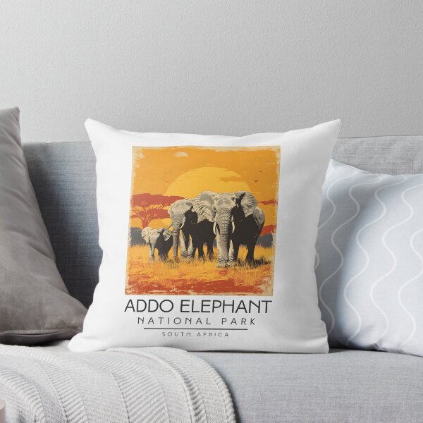 Item preview, A Vintage Illustration of Addo Elephant National Park - South Africa designed and sold by GoodOldVintage.