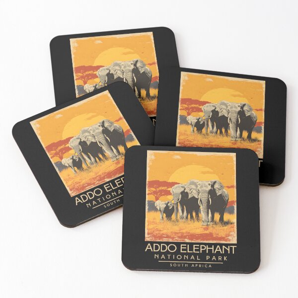 Item preview, A Vintage Illustration of Addo Elephant National Park - South Africa designed and sold by GoodOldVintage.