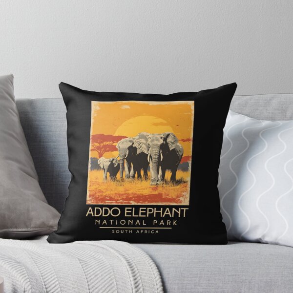 Item preview, A Vintage Illustration of Addo Elephant National Park - South Africa designed and sold by GoodOldVintage.