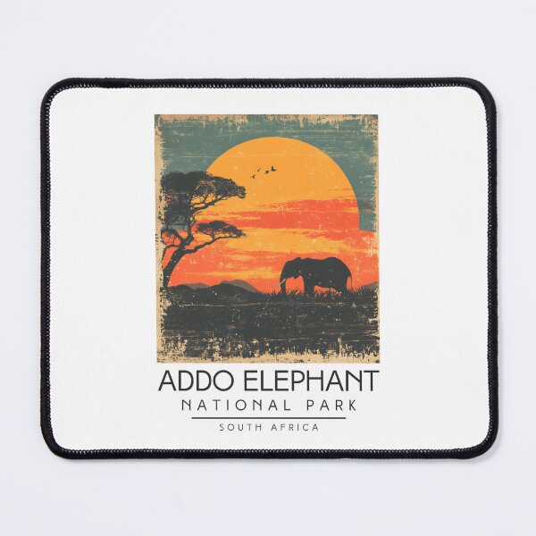 Item preview, A Vintage Illustration of Addo Elephant National Park - South Africa designed and sold by GoodOldVintage.