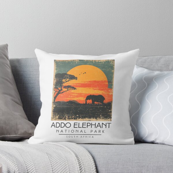 Item preview, A Vintage Illustration of Addo Elephant National Park - South Africa designed and sold by GoodOldVintage.