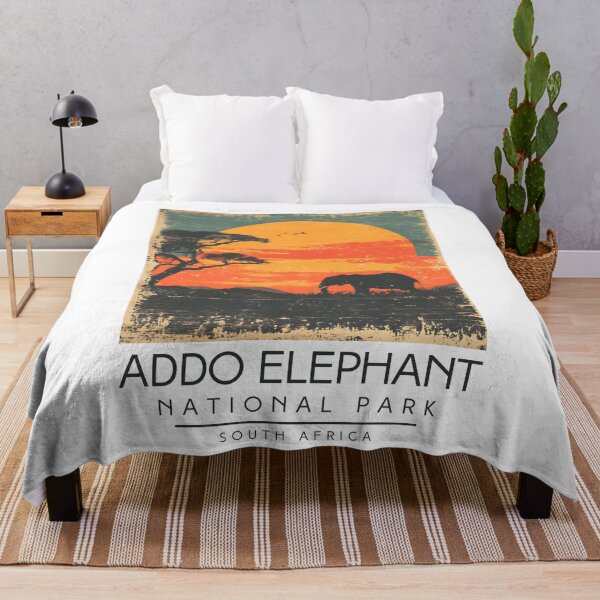 Item preview, A Vintage Illustration of Addo Elephant National Park - South Africa designed and sold by GoodOldVintage.