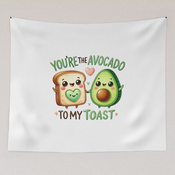 Artikelvorschau, „Du bist die Avocado auf meinem Toast – süßes Kawaii-Wortspiel-Design mit Essen“ entworfen und verkauft von Building60media.