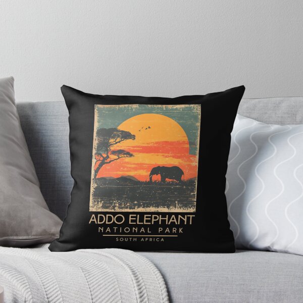 Item preview, A Vintage Illustration of Addo Elephant National Park - South Africa designed and sold by GoodOldVintage.