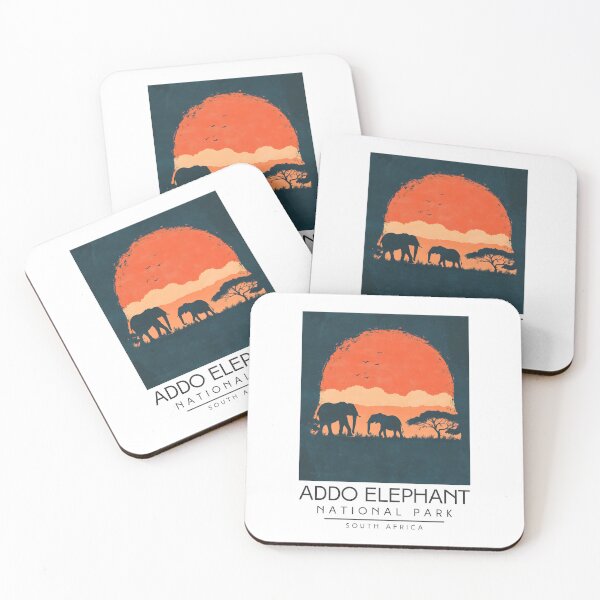 Item preview, A Vintage Illustration of Addo Elephant National Park - South Africa designed and sold by GoodOldVintage.