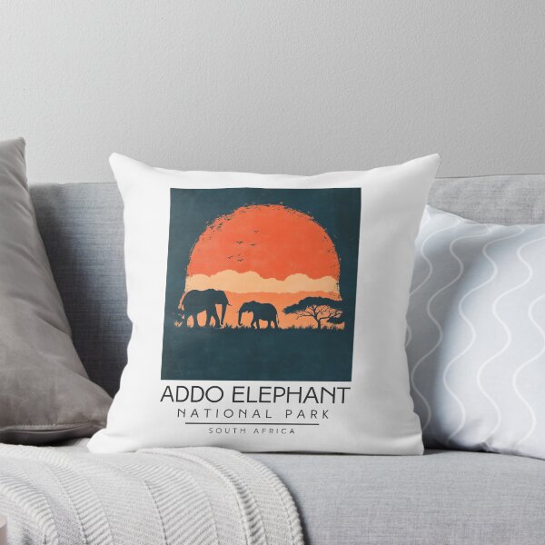 Item preview, A Vintage Illustration of Addo Elephant National Park - South Africa designed and sold by GoodOldVintage.