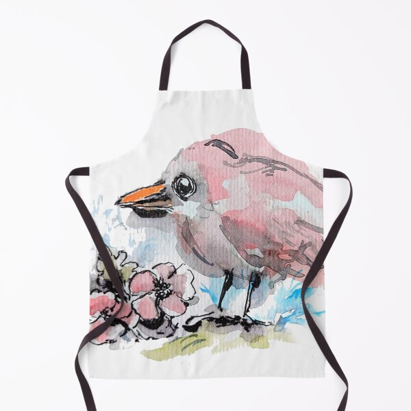Item preview, Loosely painted pink bird designed and sold by Kara Draws.