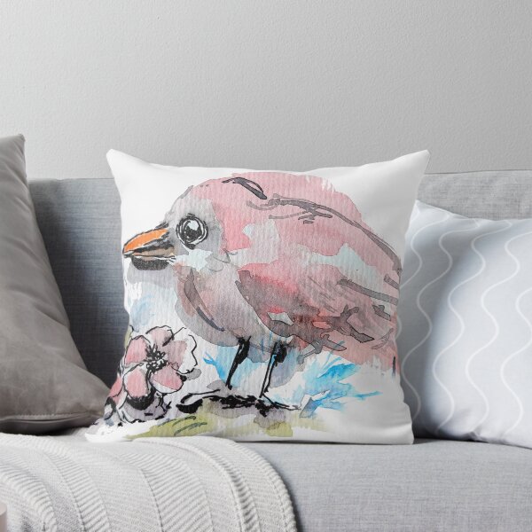 Item preview, Loosely painted pink bird designed and sold by Kara Draws.