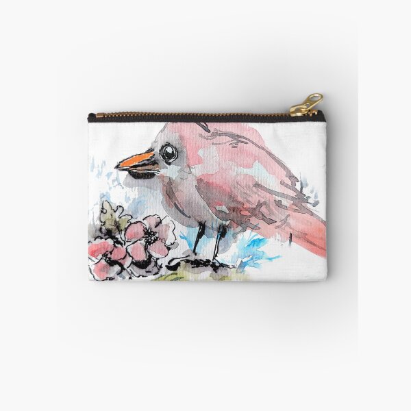 Item preview, Loosely painted pink bird designed and sold by Kara Draws.