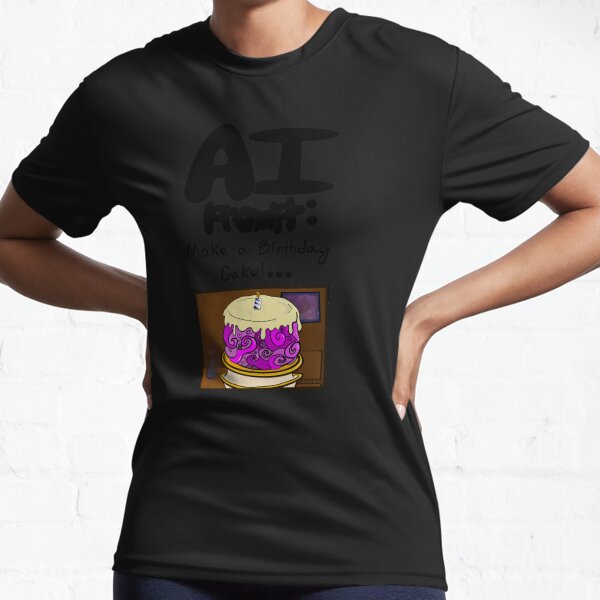 Item preview, “AI, Make a Birthday Cake!” designed and sold by channbaize.