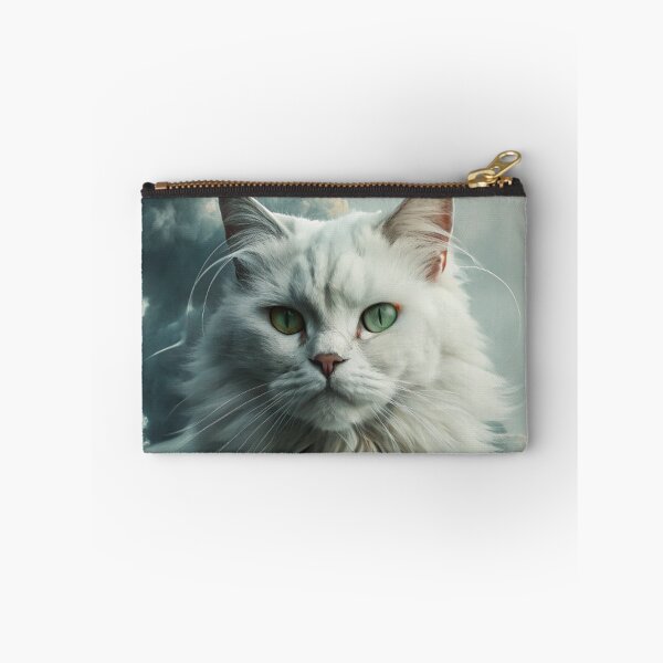 Item preview, white fluffy cat cloud formations ethereal quality designed and sold by NuttyAnimals.