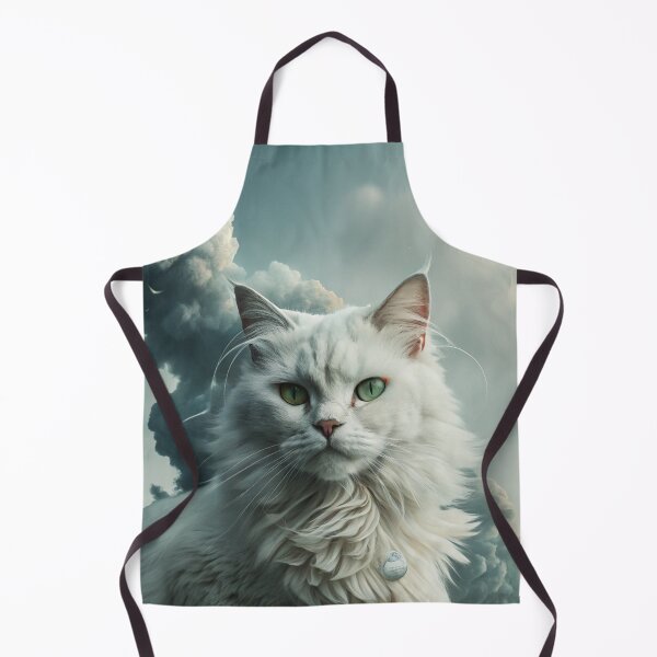 Item preview, white fluffy cat cloud formations ethereal quality designed and sold by NuttyAnimals.