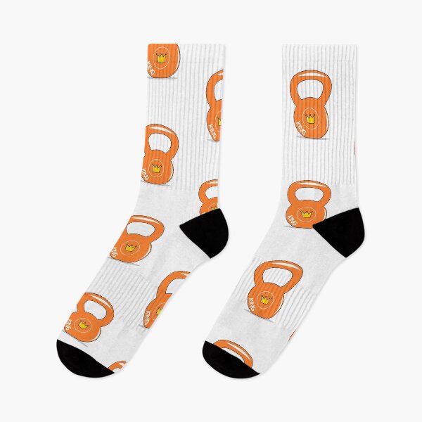 Item preview, Orange kettlebell with title king designed and sold by ZnDigitalPrints.