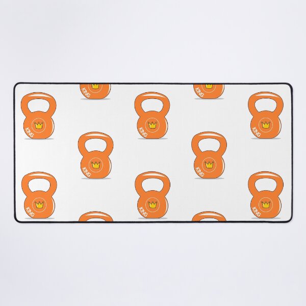 Item preview, Orange kettlebell with title king designed and sold by ZnDigitalPrints.