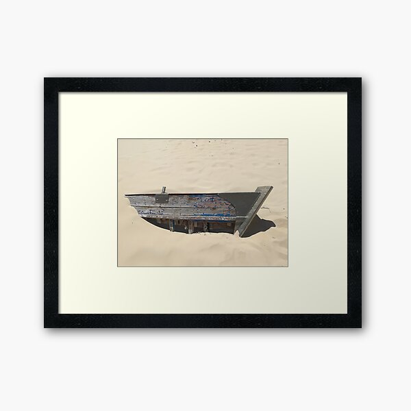 Item preview, Buried Memories – Wooden Boat Remains in the Sand designed and sold by DeepFrame.