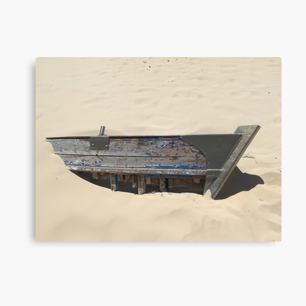 Item preview, Buried Memories – Wooden Boat Remains in the Sand designed and sold by DeepFrame.