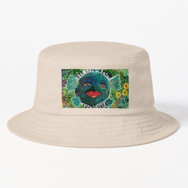 Vista previa del artículo con la obra «Pescado azul», diseñado y vendido por Redbaygirl.
