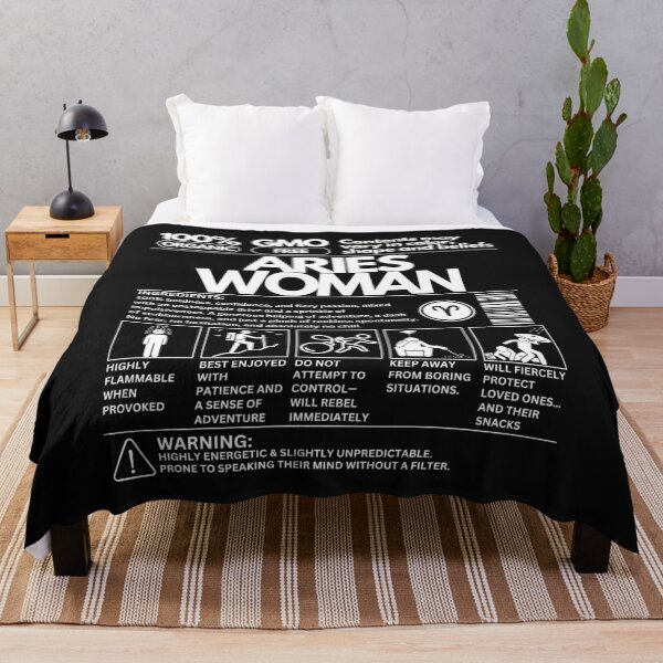Item preview, Aries Woman Zodiac Traits: Unique Product Design - White Text designed and sold by HAHA Tees & Things.