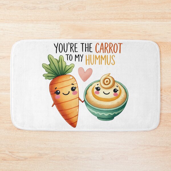 Item preview, “You’re the Carrot to My Hummus – Cute Kawaii Food Pun Design” designed and sold by Building60media.