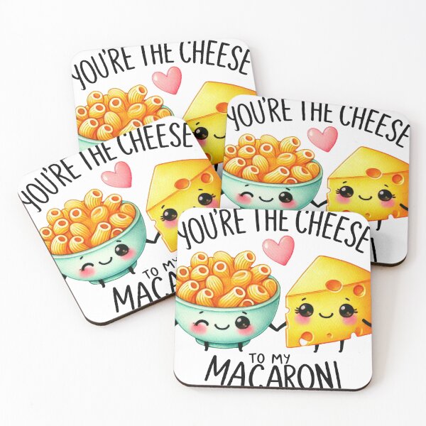 Item preview, “You’re the Cheese to My Macaroni – Cute Kawaii Food Pun Design” designed and sold by Building60media.