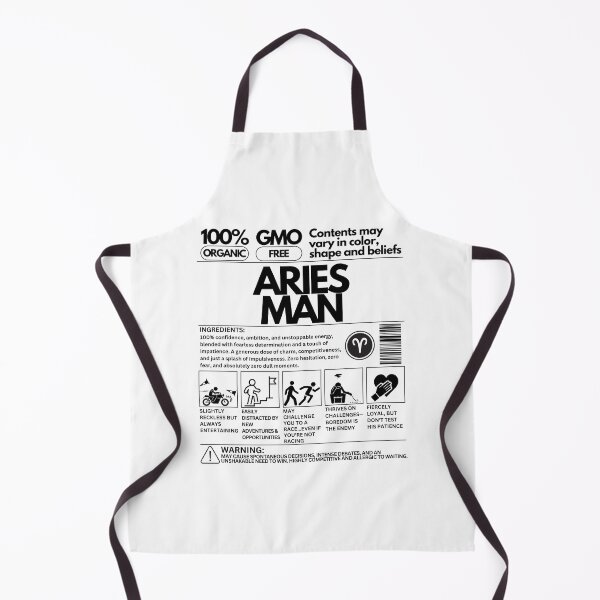 Item preview, Aries Man Zodiac Traits: Unique Product Design - Black Text designed and sold by HAHA Tees & Things.
