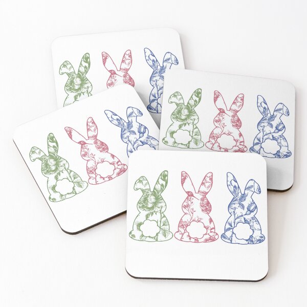 Item preview, Toile Du joy, Chinoiserie Bunnies, Easter,  designed and sold by TheGingerEffect.