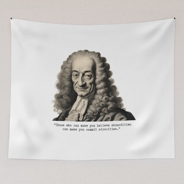 Item preview, Quote by Voltaire: "Believe absurdities, commit atrocities"  designed and sold by Filologica.