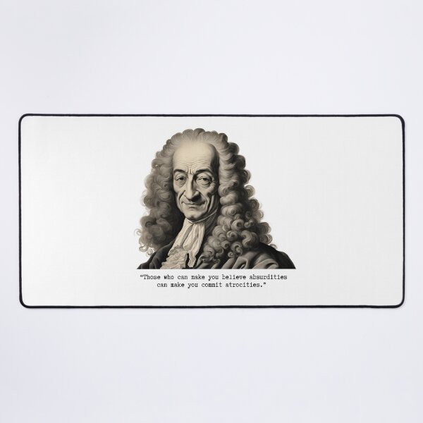 Item preview, Quote by Voltaire: "Believe absurdities, commit atrocities"  designed and sold by Filologica.