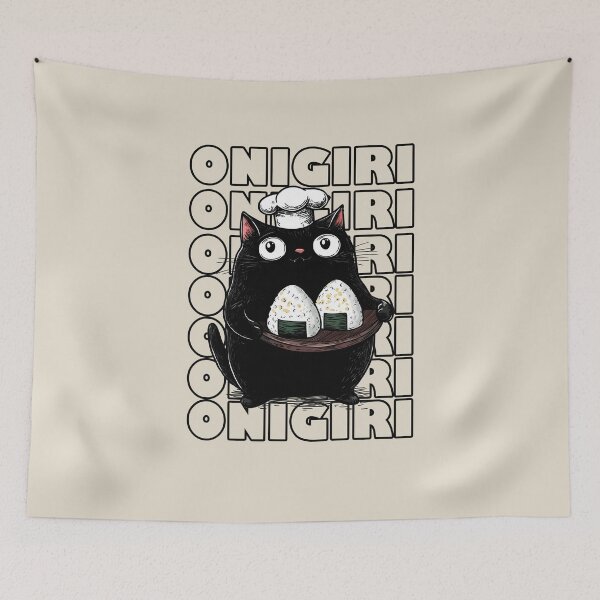 Item preview, Cat Chef, Onigiri Japanese, Food Lover designed and sold by OrenjiArtShop.