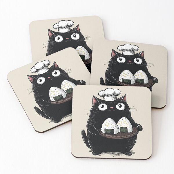 Item preview,  Cooking Onigiri, Black Cat, Vintage designed and sold by OrenjiArtShop.
