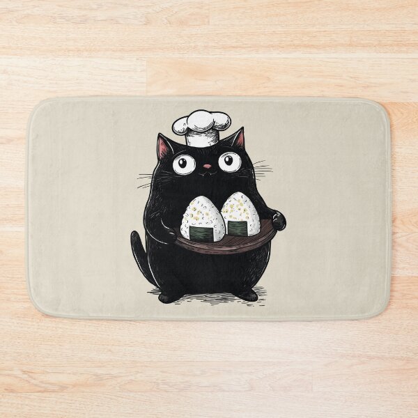 Item preview,  Cooking Onigiri, Black Cat, Vintage designed and sold by OrenjiArtShop.