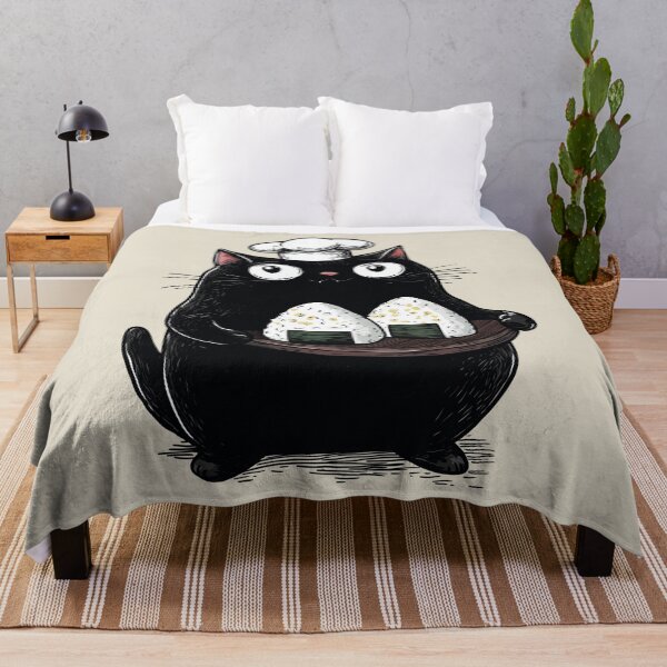 Item preview, Cooking Onigiri, Black Cat, Vintage designed and sold by OrenjiArtShop.