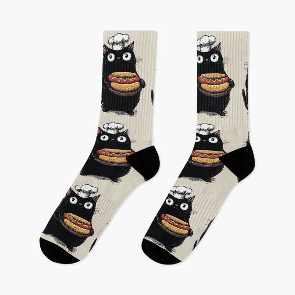 Item preview, Cooking, Cat, Hot Dog, Vintage  designed and sold by OrenjiArtShop.