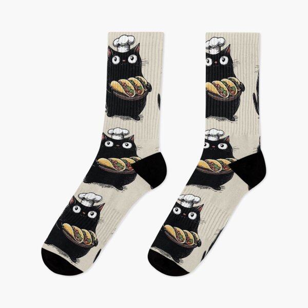 Item preview, Cat Chef, Mexican Tacos, Foodie Gift designed and sold by OrenjiArtShop.