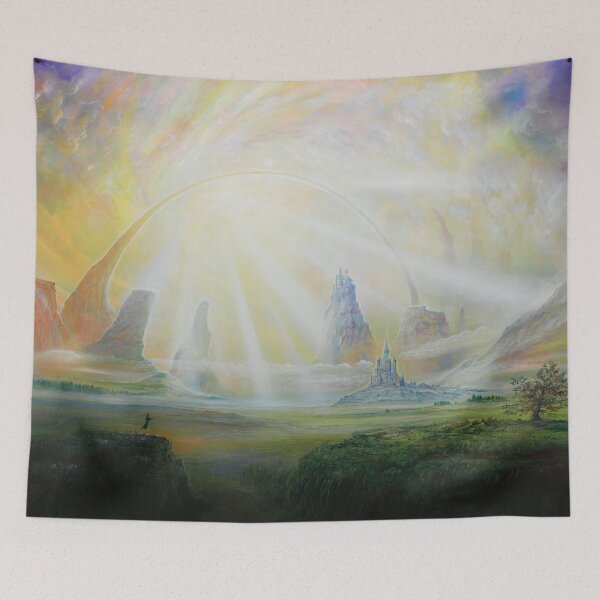 Item preview, Insertion - Rays of light over a fantasy land designed and sold by art paintings.