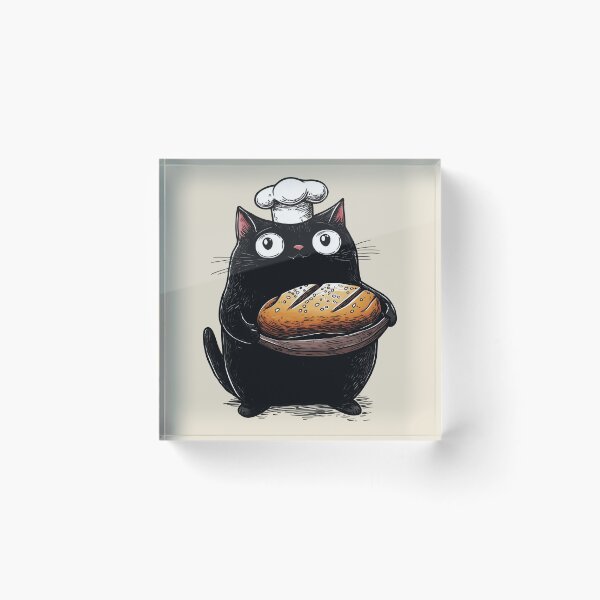 Item preview, Baker Cat, Gift for Cooks, Vintage designed and sold by OrenjiArtShop.