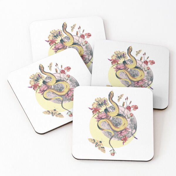 Item preview, Snake, Moon, Flowers and Earth Illustration – A Stunning Visual Fusion designed and sold by Pandositive.
