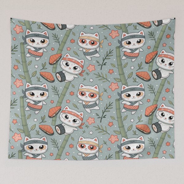 Item preview, ninja cat pattern designed and sold by Anime9122.