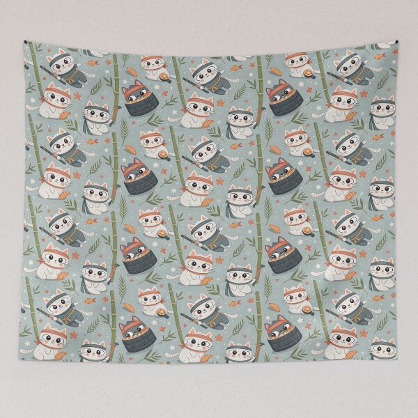 Item preview, ninja cat pattern designed and sold by Anime9122.