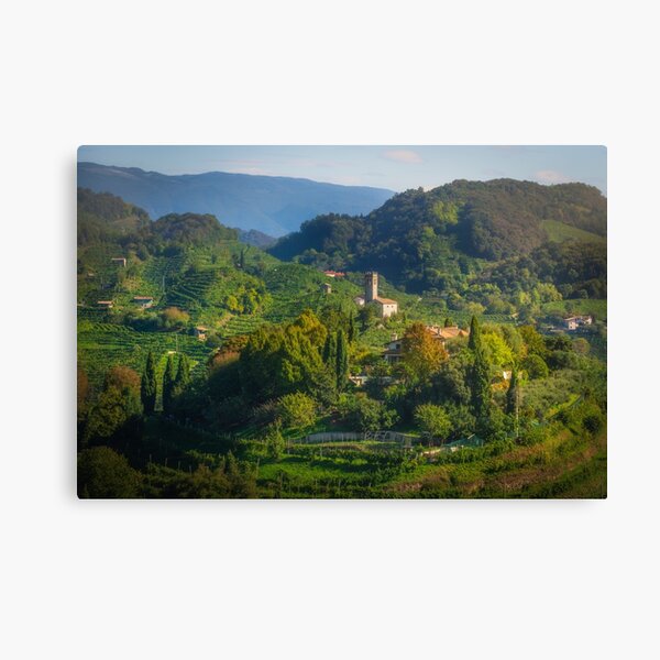 Prosecco Hills and San Lorenzo Church – Veneto, Italy Canvas Print