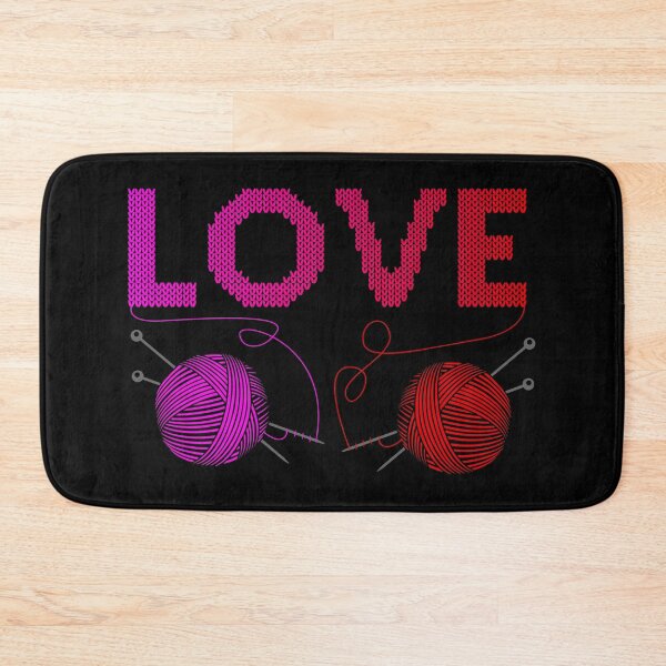 Item preview, Knitting Queen Embroidered Style | Pink & Red Wool Balls with Needles designed and sold by MONTRIS.