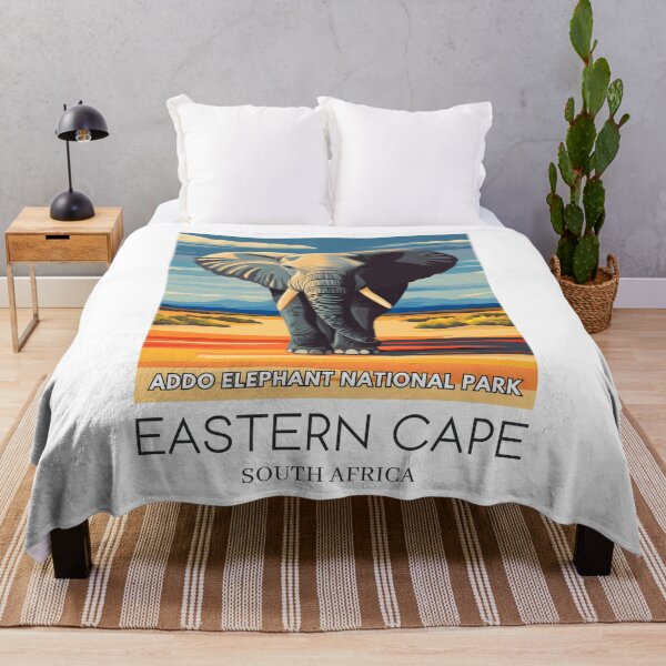 Item preview, A Pop Art Travel Print of Addo Elephant National Park - South Africa designed and sold by StudioRedKoala.