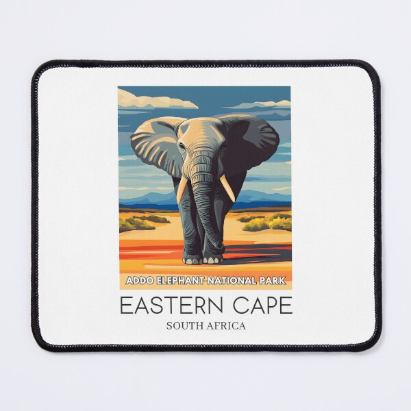Item preview, A Pop Art Travel Print of Addo Elephant National Park - South Africa  designed and sold by StudioRedKoala.