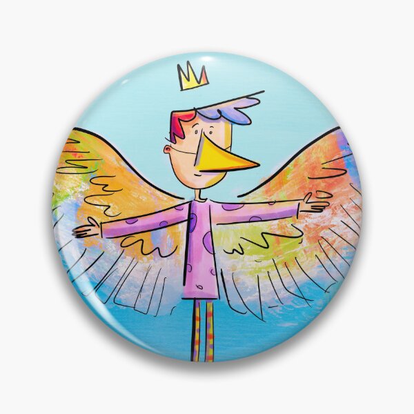Item preview, Artistic colorful kid with wings designed and sold by eva-daniil.