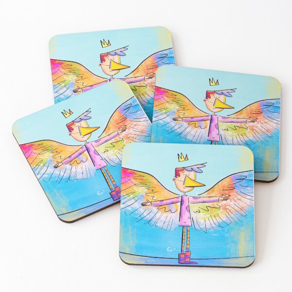 Item preview, Artistic colorful kid with wings designed and sold by eva-daniil.