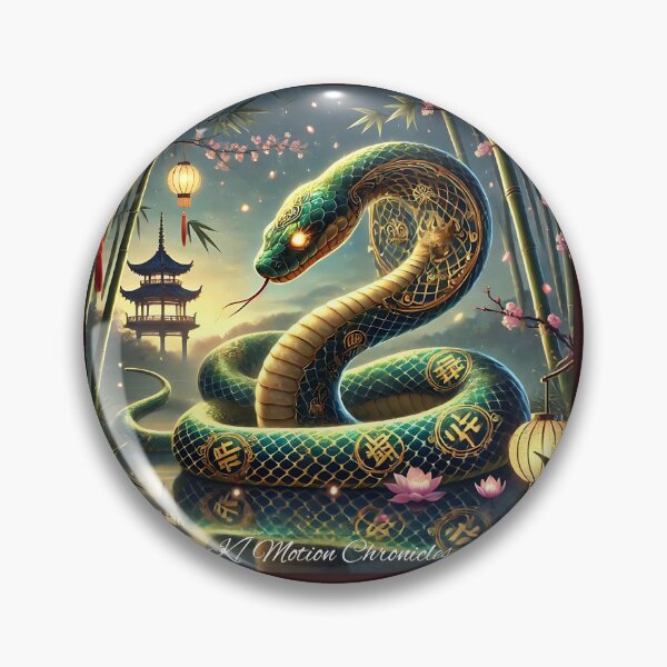 Item preview, Serpiente celestial - KMotionChronicles Arte del zodiaco chino" designed and sold by KMChronicles.