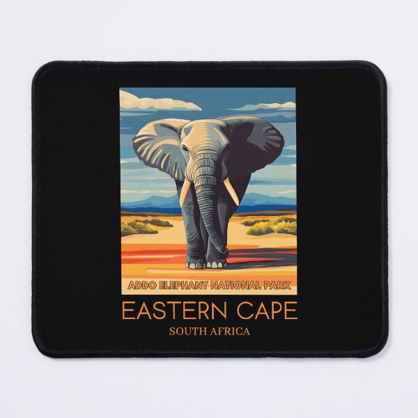 Item preview, A Pop Art Travel Print of Addo Elephant National Park - South Africa  designed and sold by StudioRedKoala.