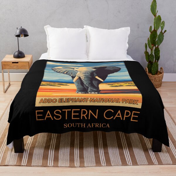 Item preview, A Pop Art Travel Print of Addo Elephant National Park - South Africa designed and sold by StudioRedKoala.