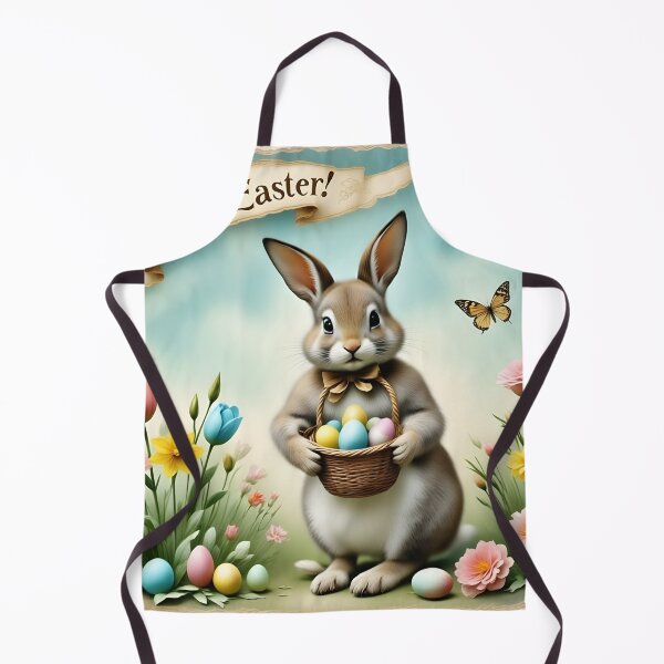 Item preview, Happy Easter Greeting: Bunny, Basket & Eggs designed and sold by ACuriousshoppe.